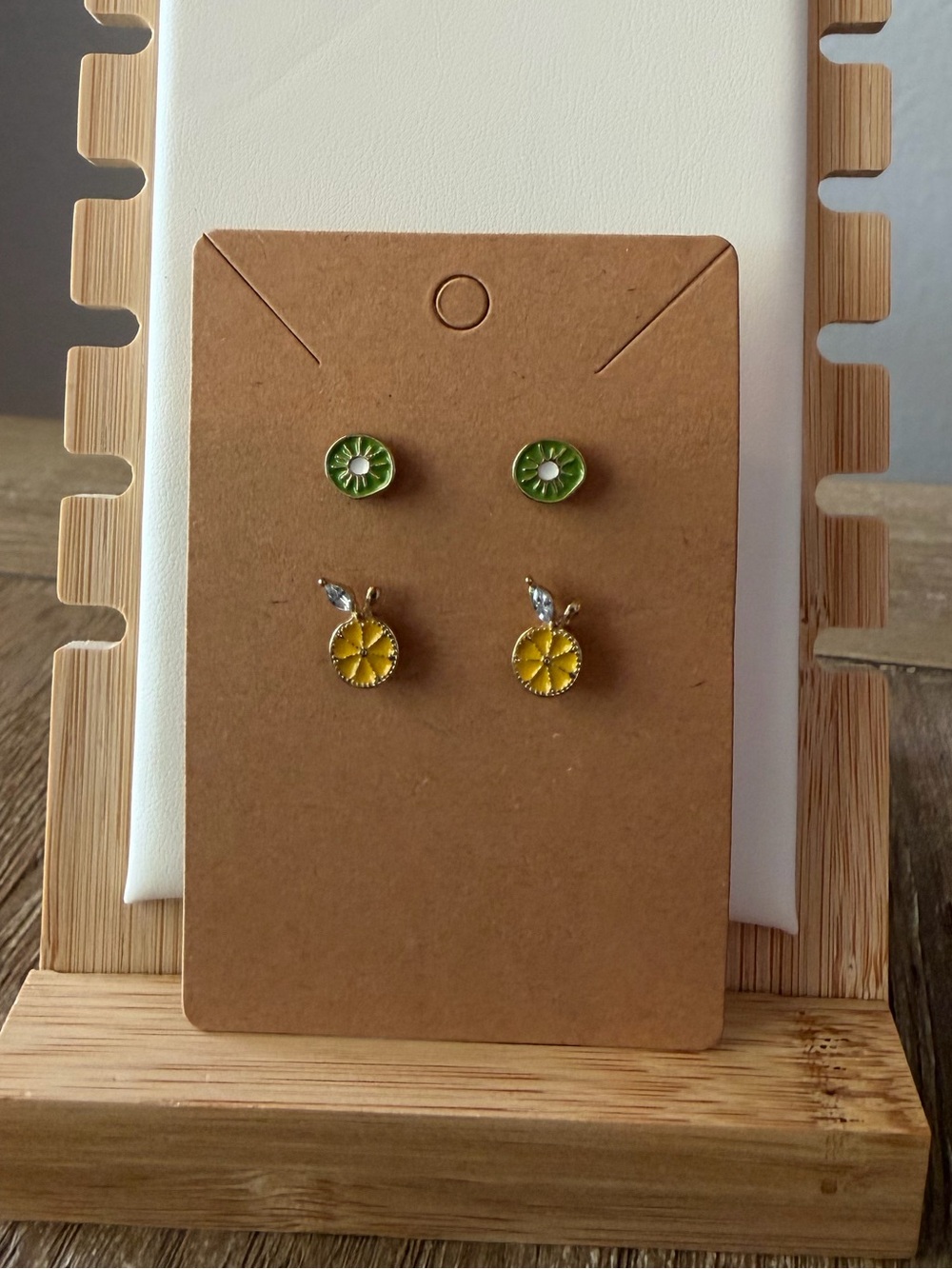 Fruit Stud Earring Set: Lemon & Lime, New